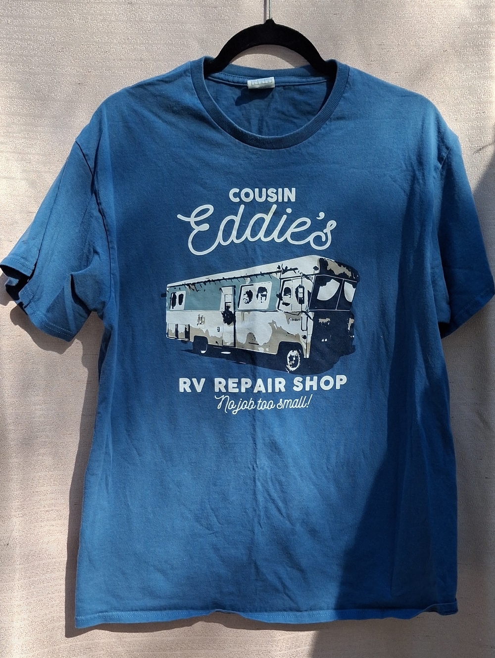 Delta Blue Cousin Eddie's RV Repair Shop Graphic Tee